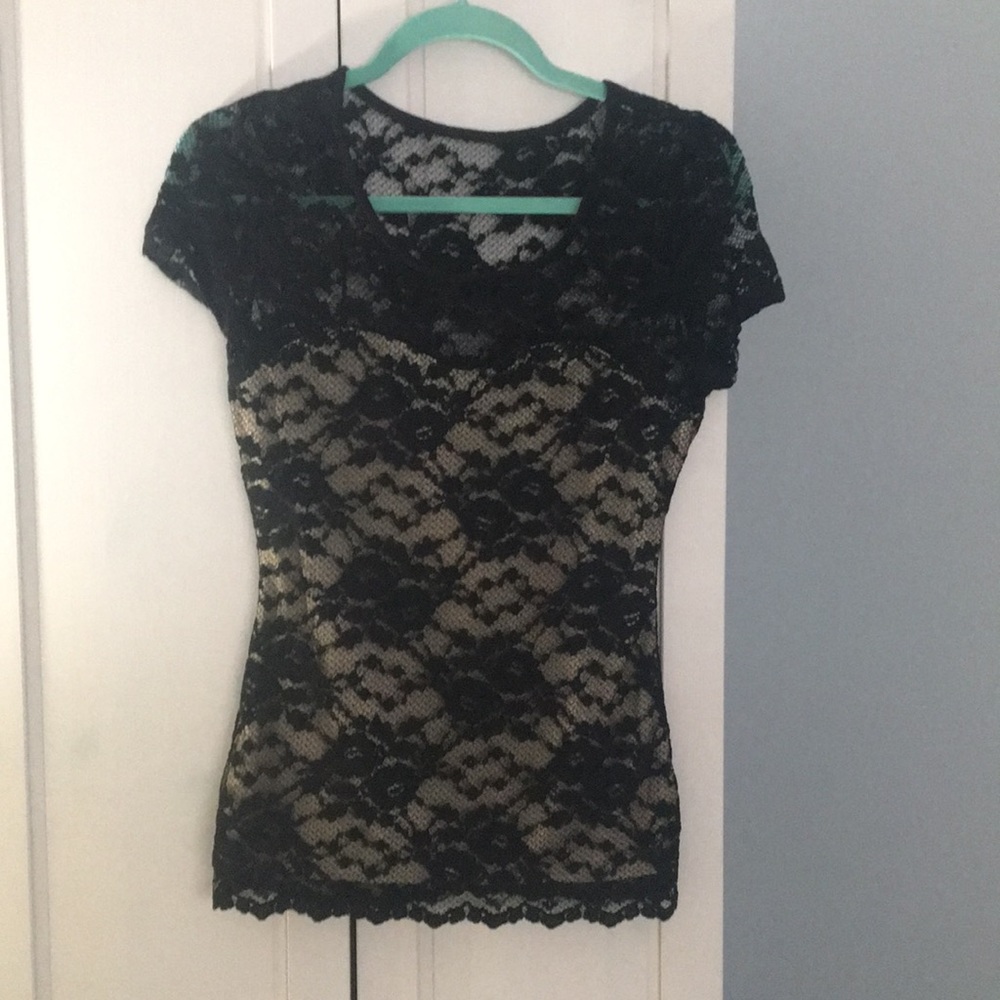 Lace overlay top